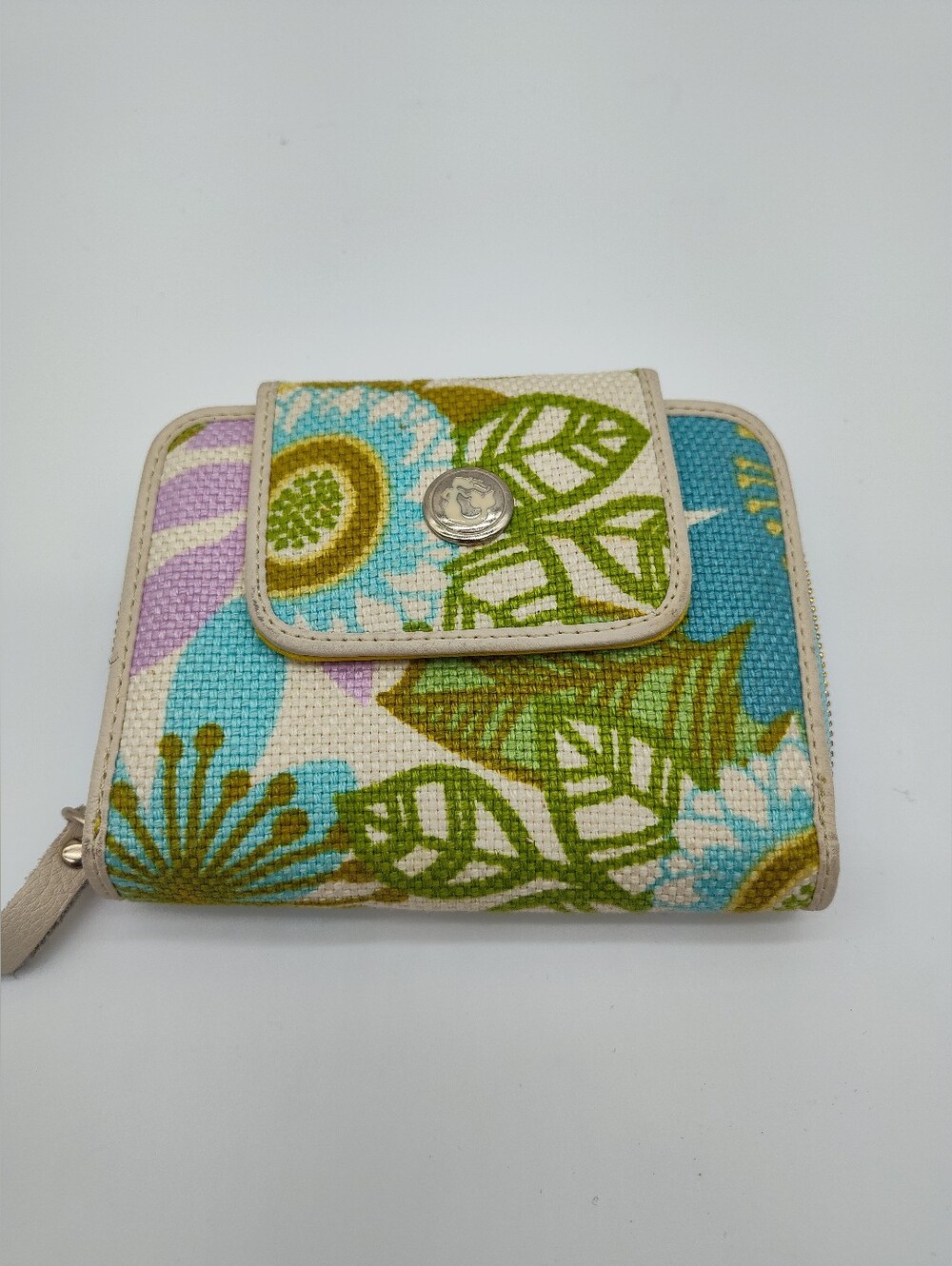 SPARTINA 449 Daufuskie Island Floral Linen Wallet Coin Purse Tropical NWOT - Picture 1 of 6
